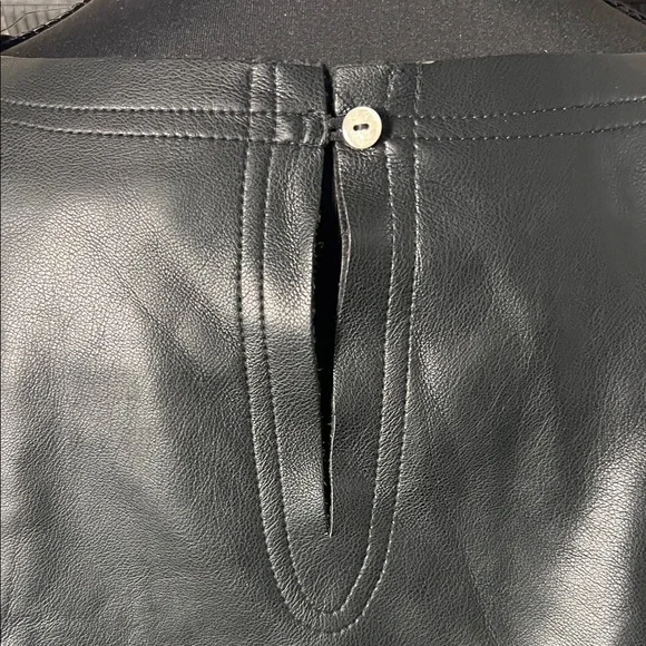 Olivaceous Black Faux Leather Top - Picture 5 of 11
